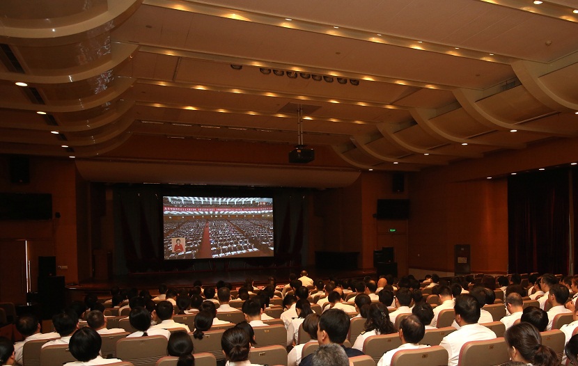 杭州海关组织多渠道收看十九大开幕直播(图)