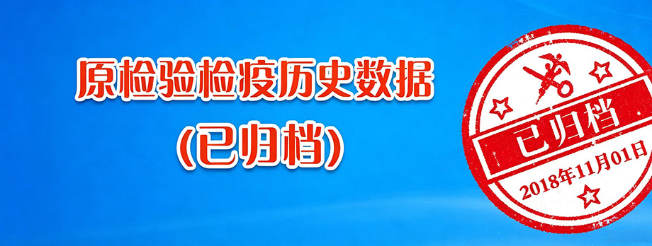 原检验检疫历史数据已归档
